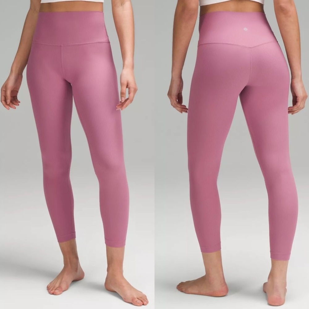 Lululemon Align ribbed high rise pant 25” size 2~ worn once!